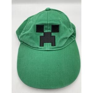 Minecraft Hat Cap Creeper Baseball Green Youth One size Adjustable SnapBack